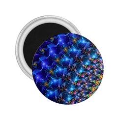 Blue Sunrise Fractal 2 25  Magnet by KirstenStar