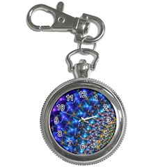 Blue Sunrise Fractal Key Chain Watch by KirstenStar