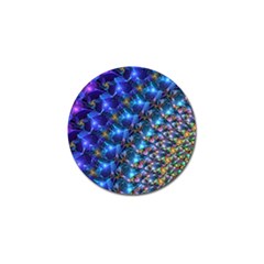 Blue Sunrise Fractal Golf Ball Marker (10 Pack) by KirstenStar