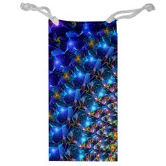 Blue Sunrise Fractal Jewelry Bag by KirstenStar