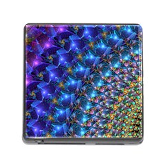 Blue Sunrise Fractal Memory Card Reader (square) by KirstenStar