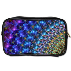 Blue Sunrise Fractal Toiletries Bag (two Sides) by KirstenStar