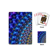 Blue Sunrise Fractal Playing Cards (mini) by KirstenStar