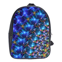 Blue Sunrise Fractal School Bag (xl) by KirstenStar