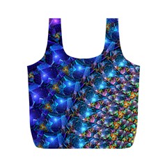 Blue Sunrise Fractal Full Print Recycle Bag (m) by KirstenStar