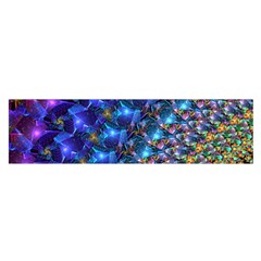 Blue Sunrise Fractal Satin Scarf (oblong) by KirstenStar