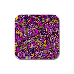 Purple Tribal Abstract Fish Drink Coasters 4 Pack (square) by KirstenStar