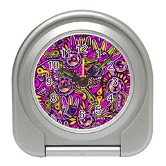 Purple Tribal Abstract Fish Desk Alarm Clock by KirstenStar