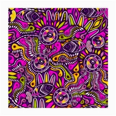 Purple Tribal Abstract Fish Glasses Cloth (medium, Two Sided) by KirstenStar