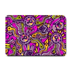 Purple Tribal Abstract Fish Small Door Mat by KirstenStar