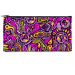 Purple Tribal Abstract Fish Pencil Case Front