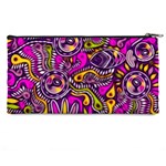 Purple Tribal Abstract Fish Pencil Case Back