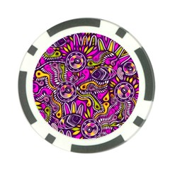 Purple Tribal Abstract Fish Poker Chip (10 Pack) by KirstenStar