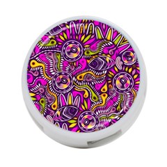 Purple Tribal Abstract Fish 4-port Usb Hub (two Sides) by KirstenStar