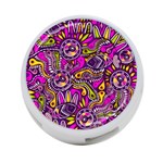 Purple Tribal Abstract Fish 4-Port USB Hub (Two Sides) Back