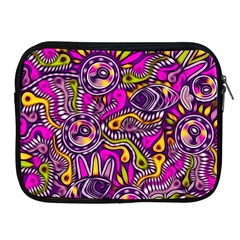 Purple Tribal Abstract Fish Apple Ipad Zippered Sleeve by KirstenStar