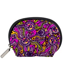 Purple Tribal Abstract Fish Accessory Pouch (small) by KirstenStar