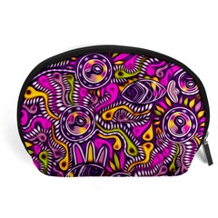 Purple Tribal Abstract Fish Accessory Pouch (large) by KirstenStar