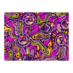 Purple Tribal Abstract Fish Double Sided Flano Blanket (mini) by KirstenStar