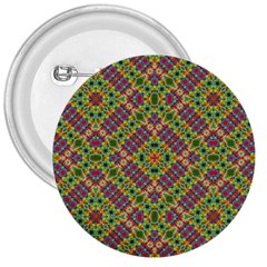 Multicolor Geometric Ethnic Seamless Pattern 3  Button by dflcprints