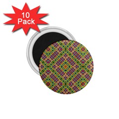 Multicolor Geometric Ethnic Seamless Pattern 1 75  Button Magnet (10 Pack) by dflcprints