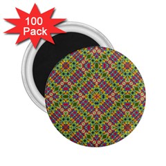 Multicolor Geometric Ethnic Seamless Pattern 2 25  Button Magnet (100 Pack) by dflcprints