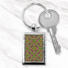 Multicolor Geometric Ethnic Seamless Pattern Key Chain (rectangle) by dflcprints