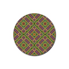 Multicolor Geometric Ethnic Seamless Pattern Drink Coaster (round) by dflcprints