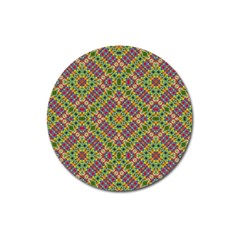 Multicolor Geometric Ethnic Seamless Pattern Magnet 3  (round) by dflcprints