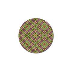 Multicolor Geometric Ethnic Seamless Pattern Golf Ball Marker by dflcprints