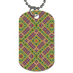 Multicolor Geometric Ethnic Seamless Pattern Dog Tag (two-sided)  by dflcprints