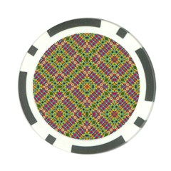 Multicolor Geometric Ethnic Seamless Pattern Poker Chip by dflcprints