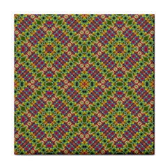 Multicolor Geometric Ethnic Seamless Pattern Face Towel by dflcprints