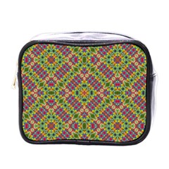 Multicolor Geometric Ethnic Seamless Pattern Mini Travel Toiletry Bag (one Side) by dflcprints