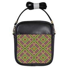 Multicolor Geometric Ethnic Seamless Pattern Girl s Sling Bag by dflcprints