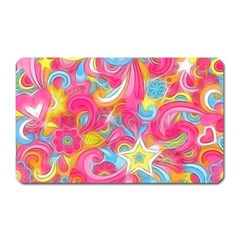 Hippy Peace Swirls Magnet (Rectangular)