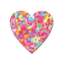 Hippy Peace Swirls Magnet (Heart)