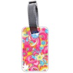 Hippy Peace Swirls Luggage Tag (Two Sides) Front