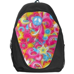 Hippy Peace Swirls Backpack Bag