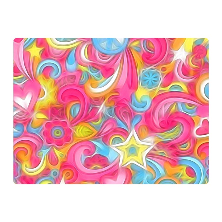 Hippy Peace Swirls Double Sided Flano Blanket (Mini)