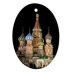 Saint Basil s Cathedral  Oval Ornament by anstey