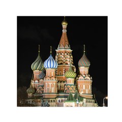 Saint Basil s Cathedral  Small Satin Scarf (square) by anstey