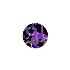 Purple Scene Kid 1  Mini Button by ArtistRoseanneJones