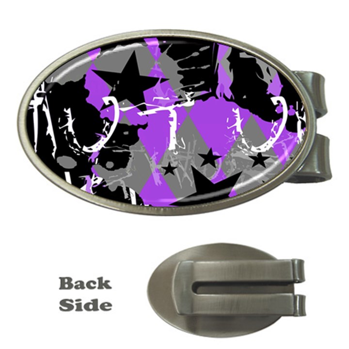 Purple Scene Kid Money Clip (Oval)