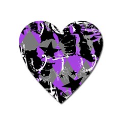 Purple Scene Kid Magnet (heart) by ArtistRoseanneJones