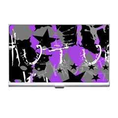 Purple Scene Kid Business Card Holder by ArtistRoseanneJones