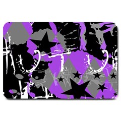 Purple Scene Kid Large Door Mat by ArtistRoseanneJones