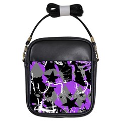 Purple Scene Kid Girl s Sling Bag by ArtistRoseanneJones