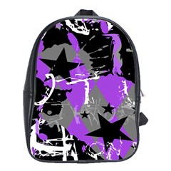 Purple Scene Kid School Bag (xl) by ArtistRoseanneJones