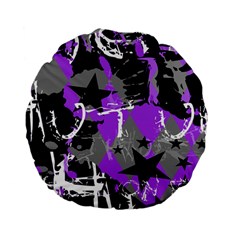 Purple Scene Kid Standard 15  Premium Flano Round Cushion  by ArtistRoseanneJones